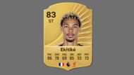 Ekitike, the French striker, has some room for improvement (Image via EA Sports)